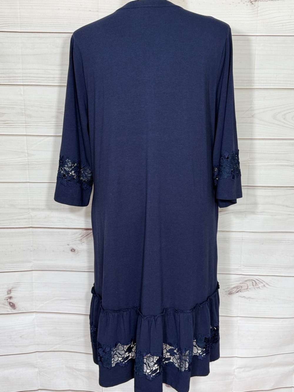 NWT Chico's Midnight Blue Floral Cutout Dress Size Chico’s 4/20/22 - Picture 4 of 7